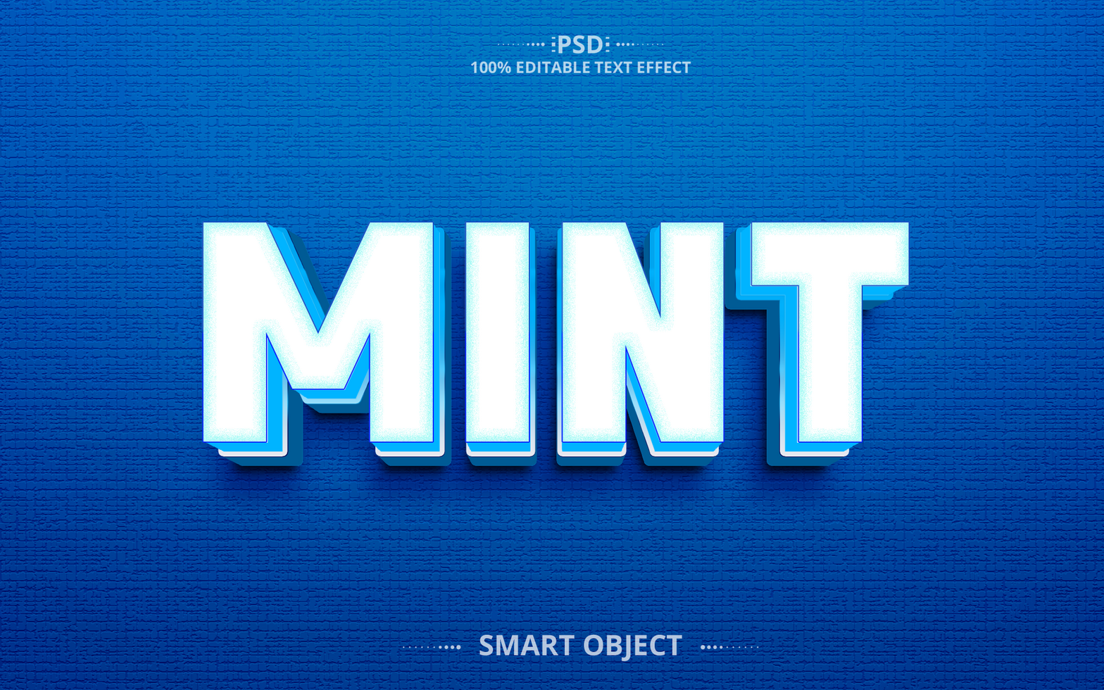 Mint 3D Editable Text Effect Design psd
