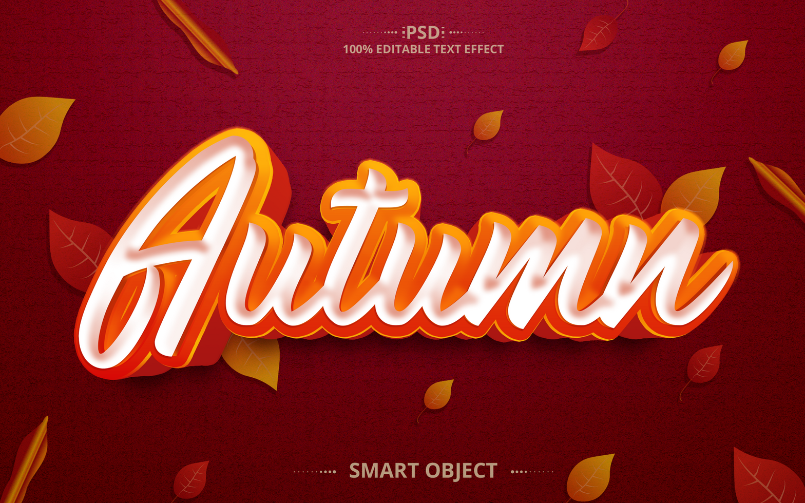 Autumn Editable Text Effect Design psd