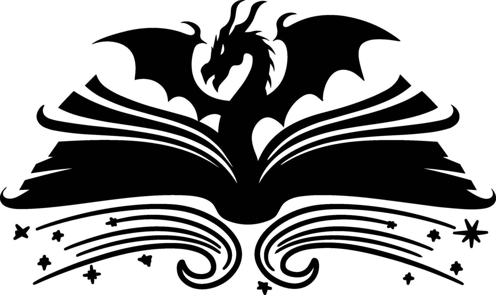 Dragon and Book vector