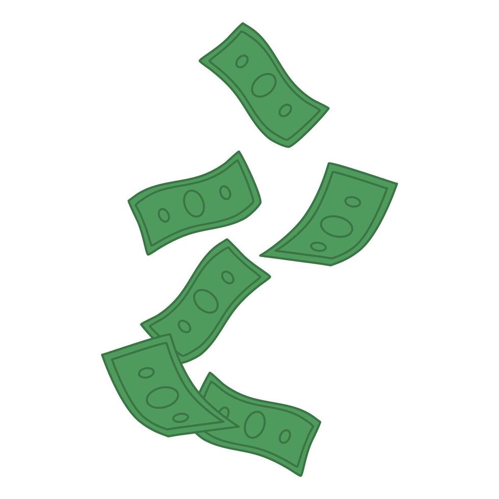 Flying Money Stack business illustration vector