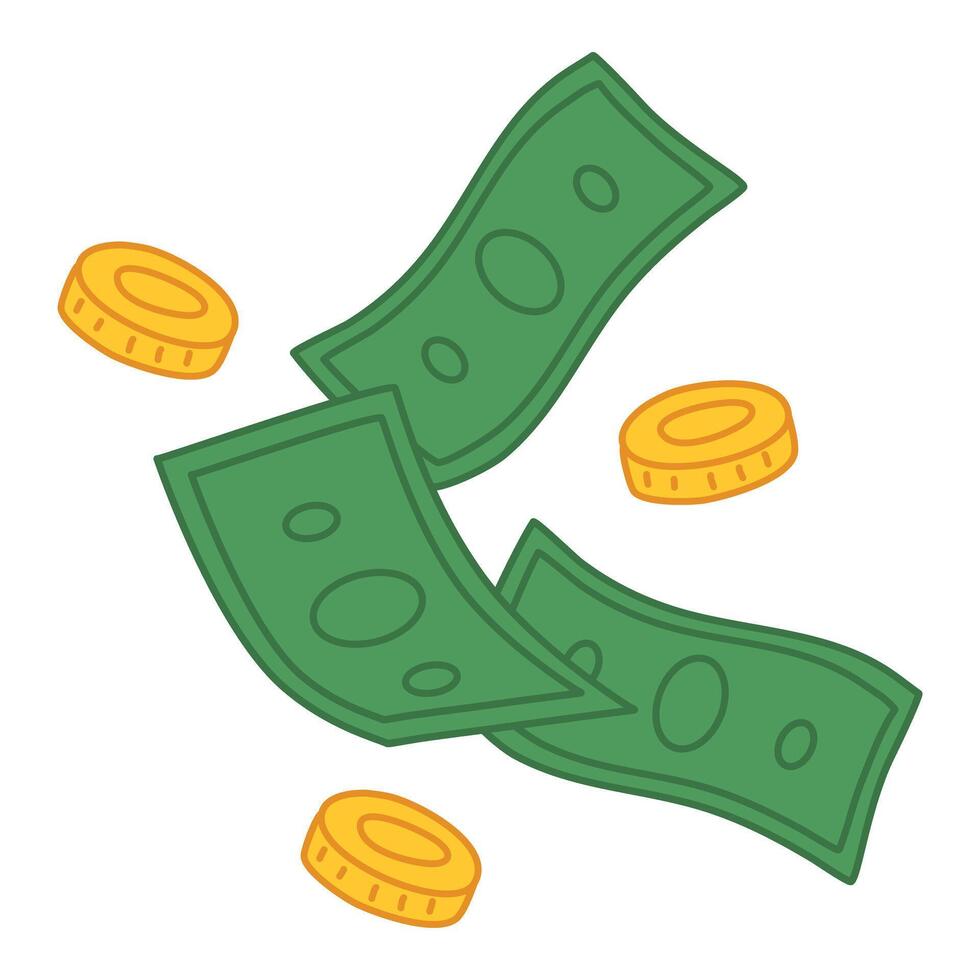 Money Banknotes and Coin business illustration vector