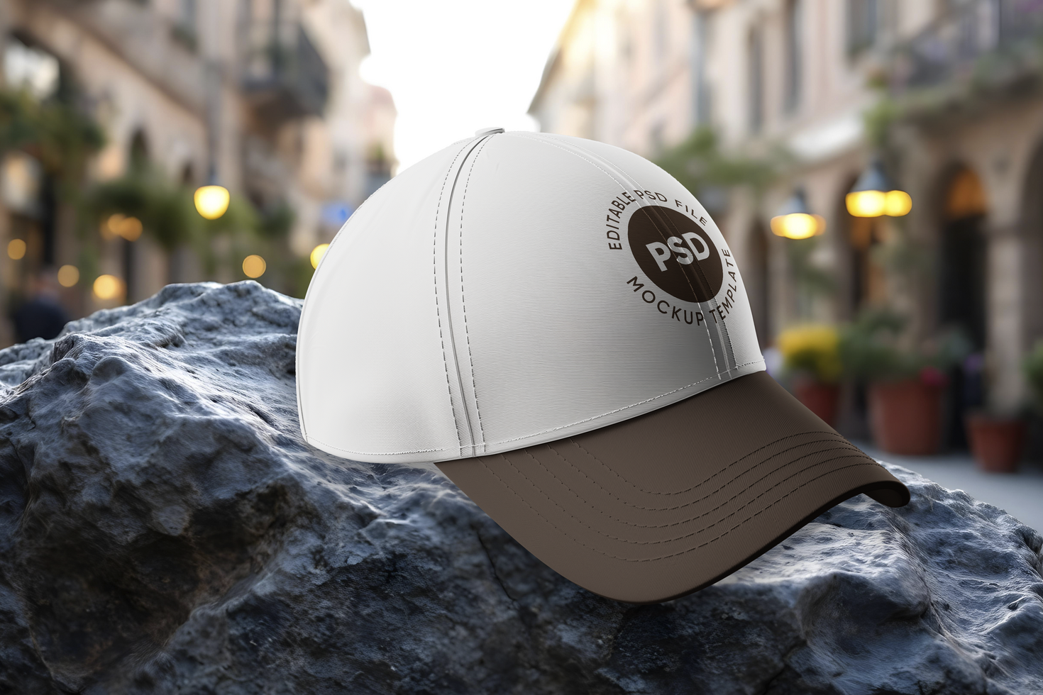 Editable Strapback Cap Mockup for Logo Presentation psd