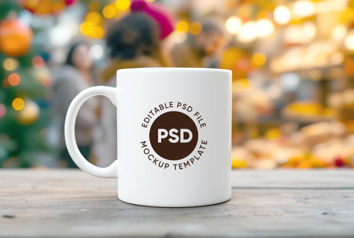 Mug Mockup with Realistic Reflection and Highlights psd