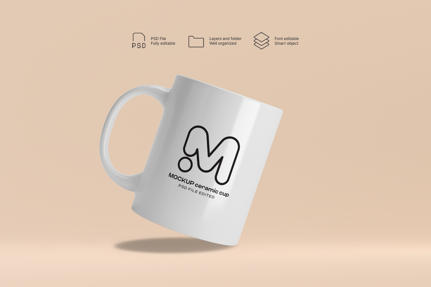 Stylish Latte Mug Mockup for Professional Branding psd