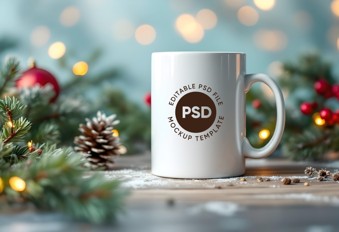 Premium Ceramic Mug Mockup with Editable Layers psd
