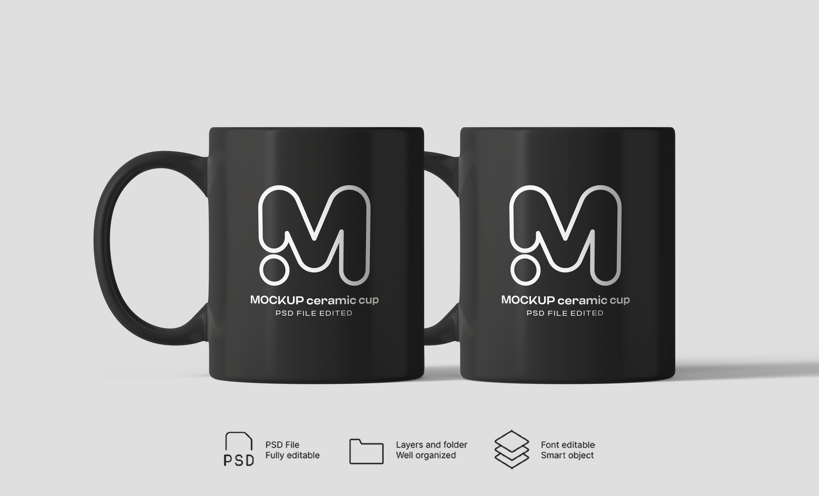 Simple Coffee Mug Mockup with Editable Background psd