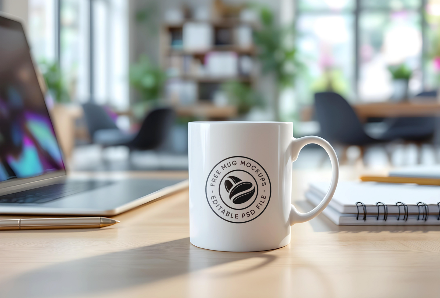 Mockup of a Coffee Mug with a Professional Setup psd