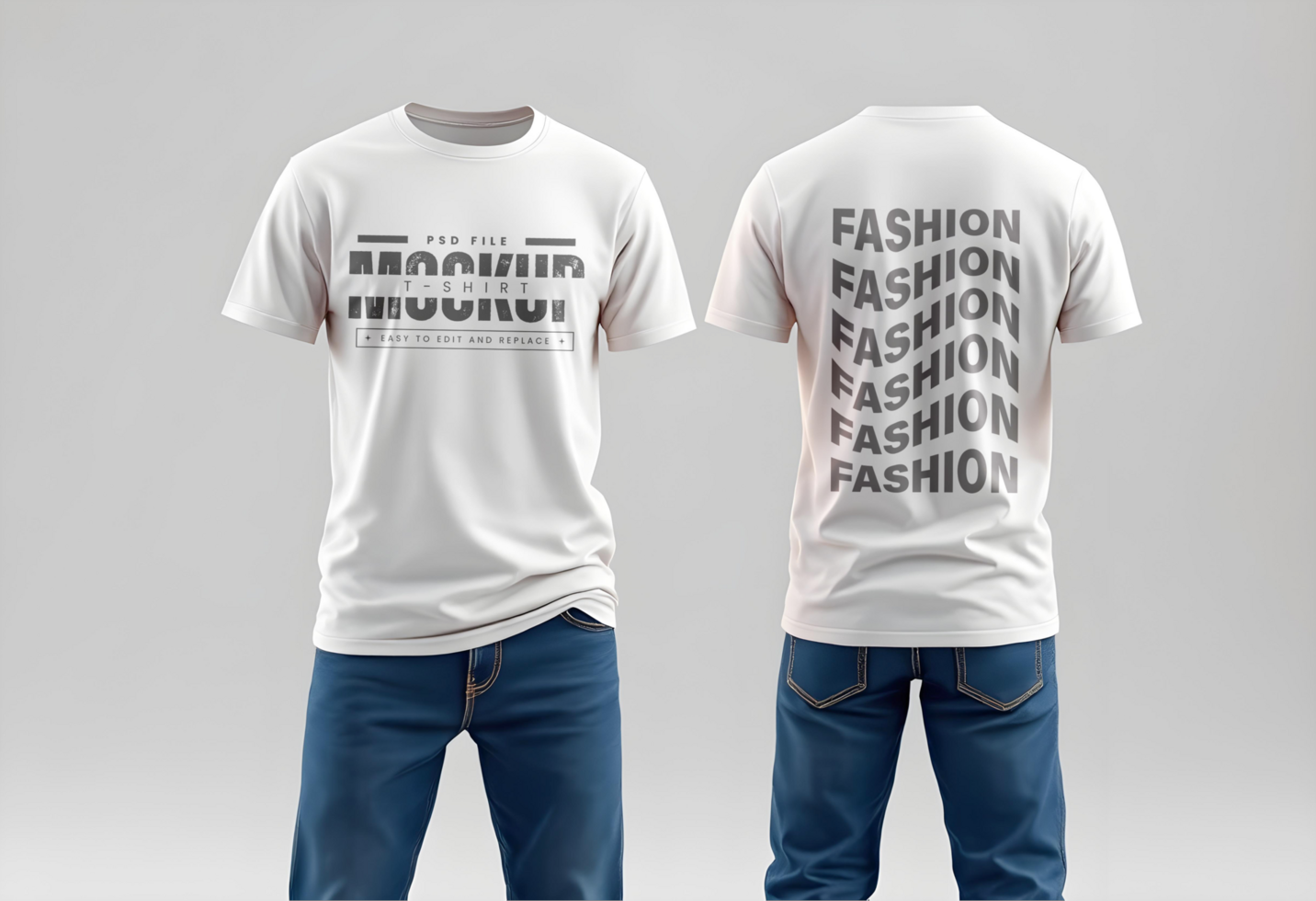 High-End Fashion T-Shirt Mockup with 3D Realism psd