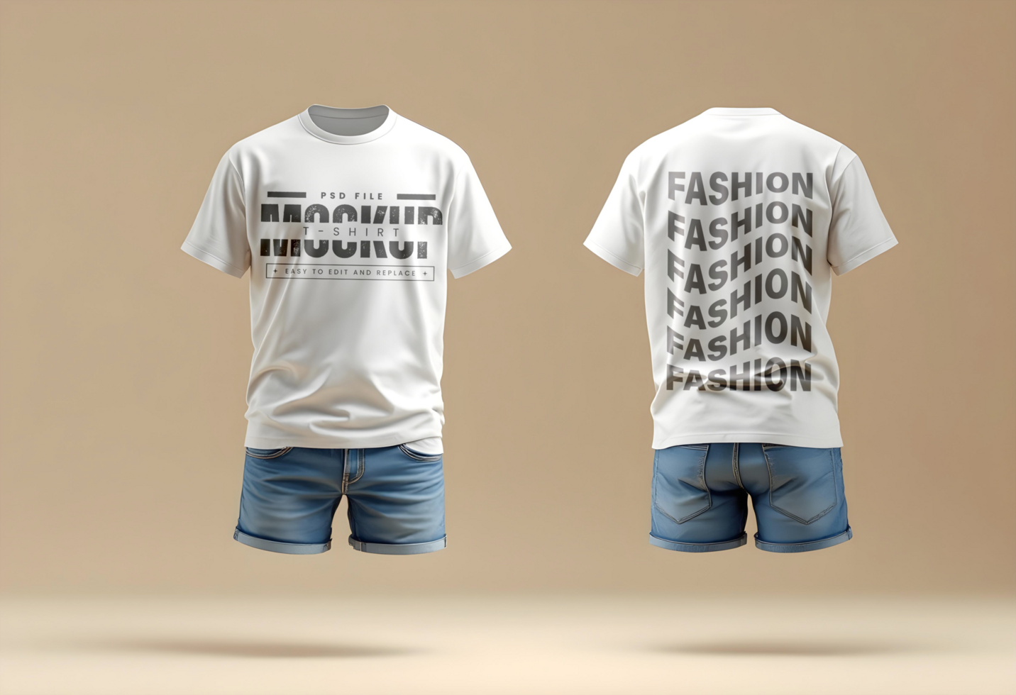 Photorealistic Apparel Mockup for Custom T-Shirt Printing psd