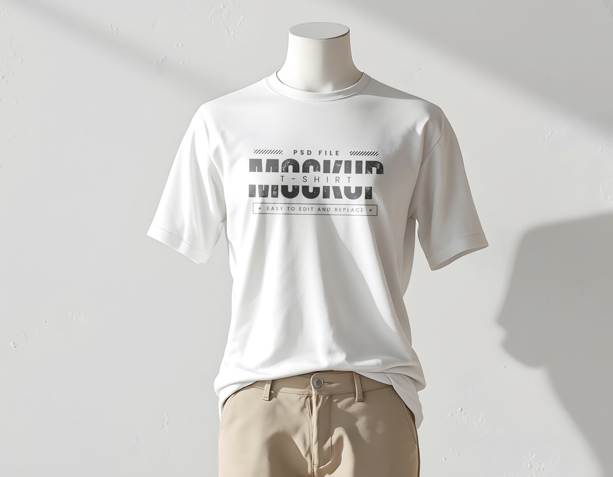 Ultra-Realistic Cotton T-Shirt Mockup for Branding psd