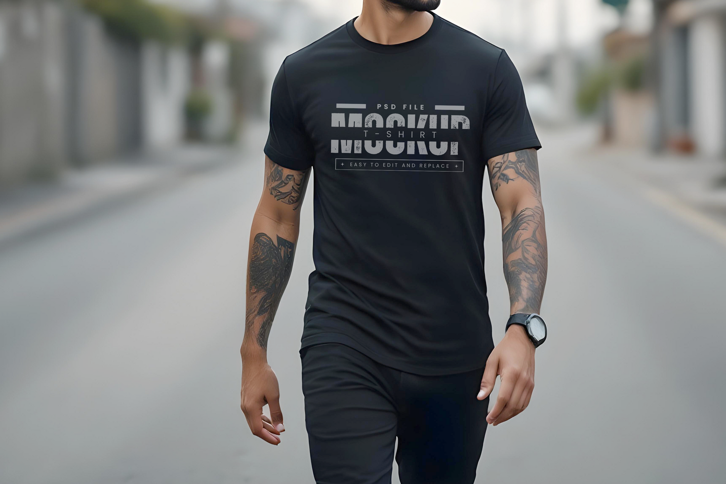 Folded T-Shirt Mockup with Custom Label Placement psd
