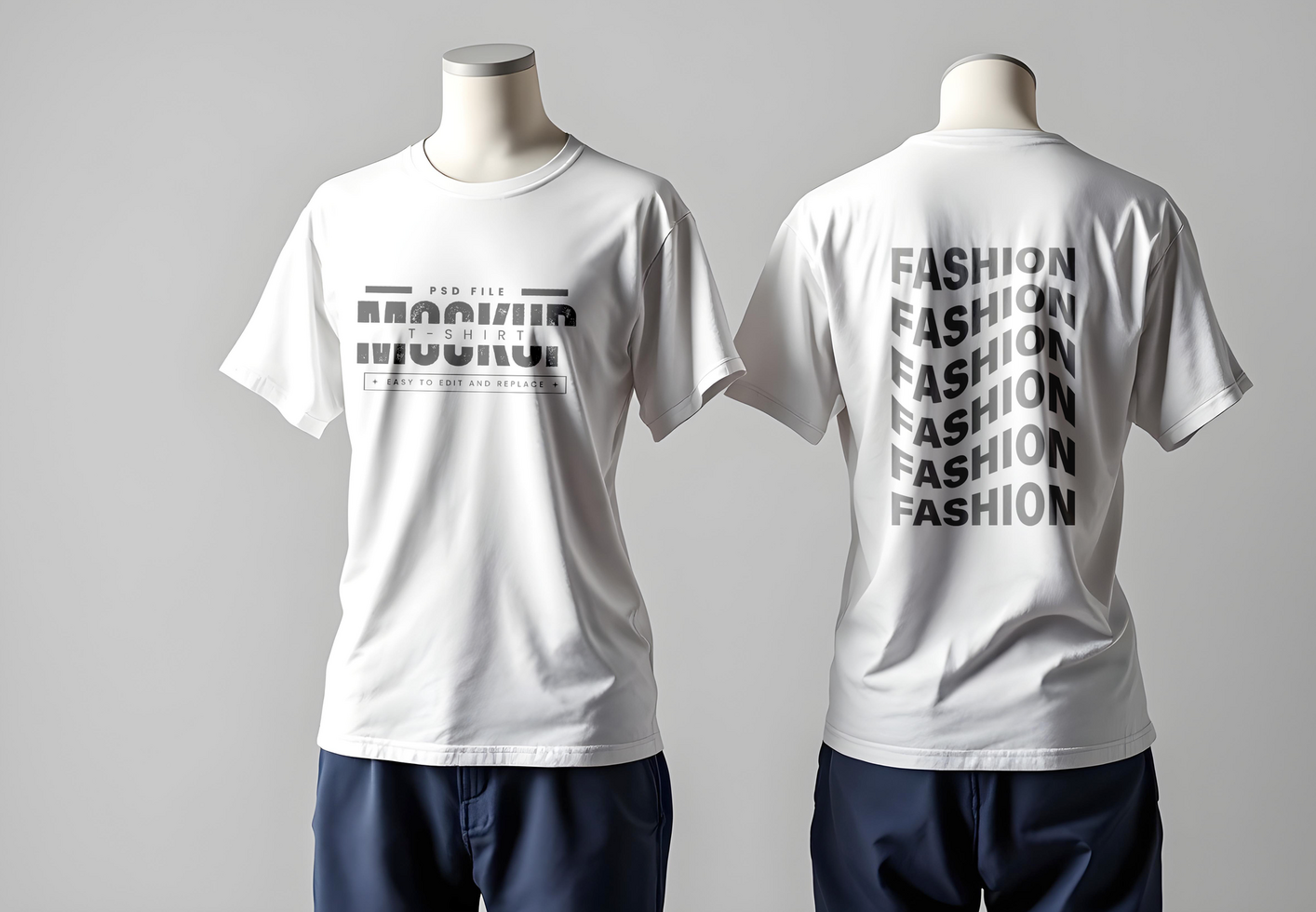 T-Shirt Mockup with Customizable Background and Shadows psd