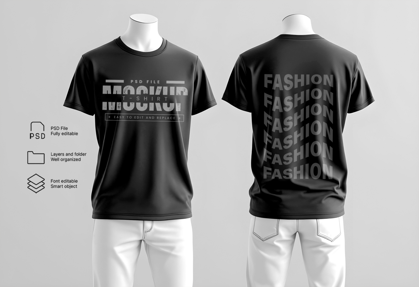 T-Shirt Mockup with Soft Shadows for Professional Look psd