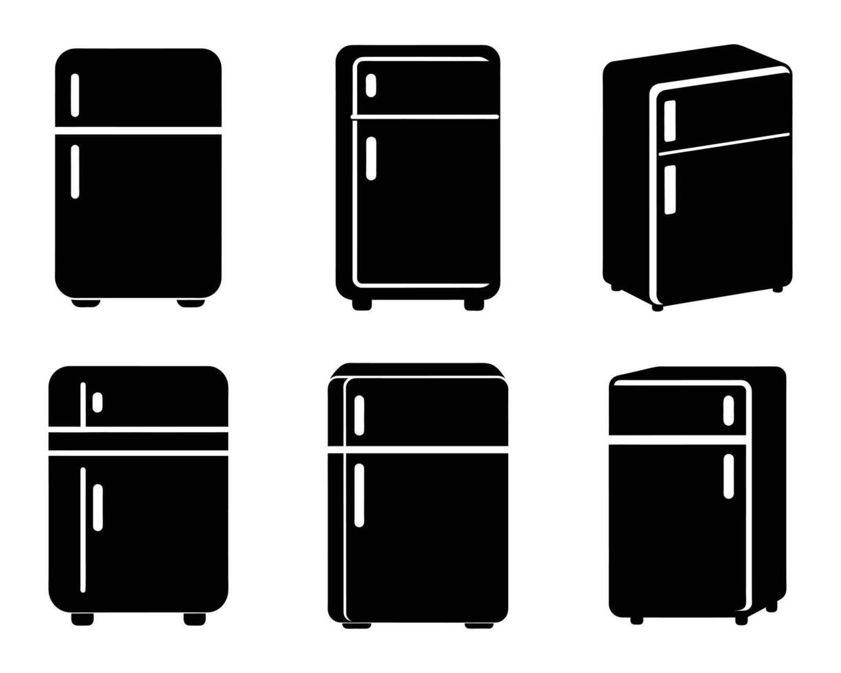 fridge icons set vector