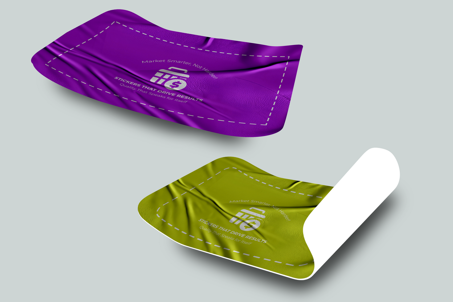 Glossy Sticker Mockup Shine Bright and Make an Impact psd
