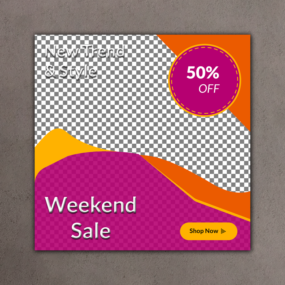 Fashion sale for social media design template psd