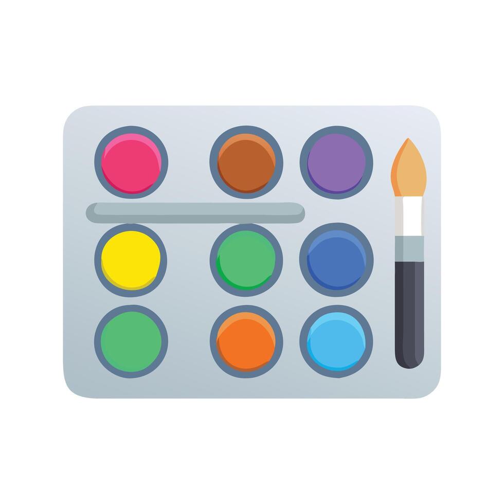 Serene Watercolor Icons Collection vector