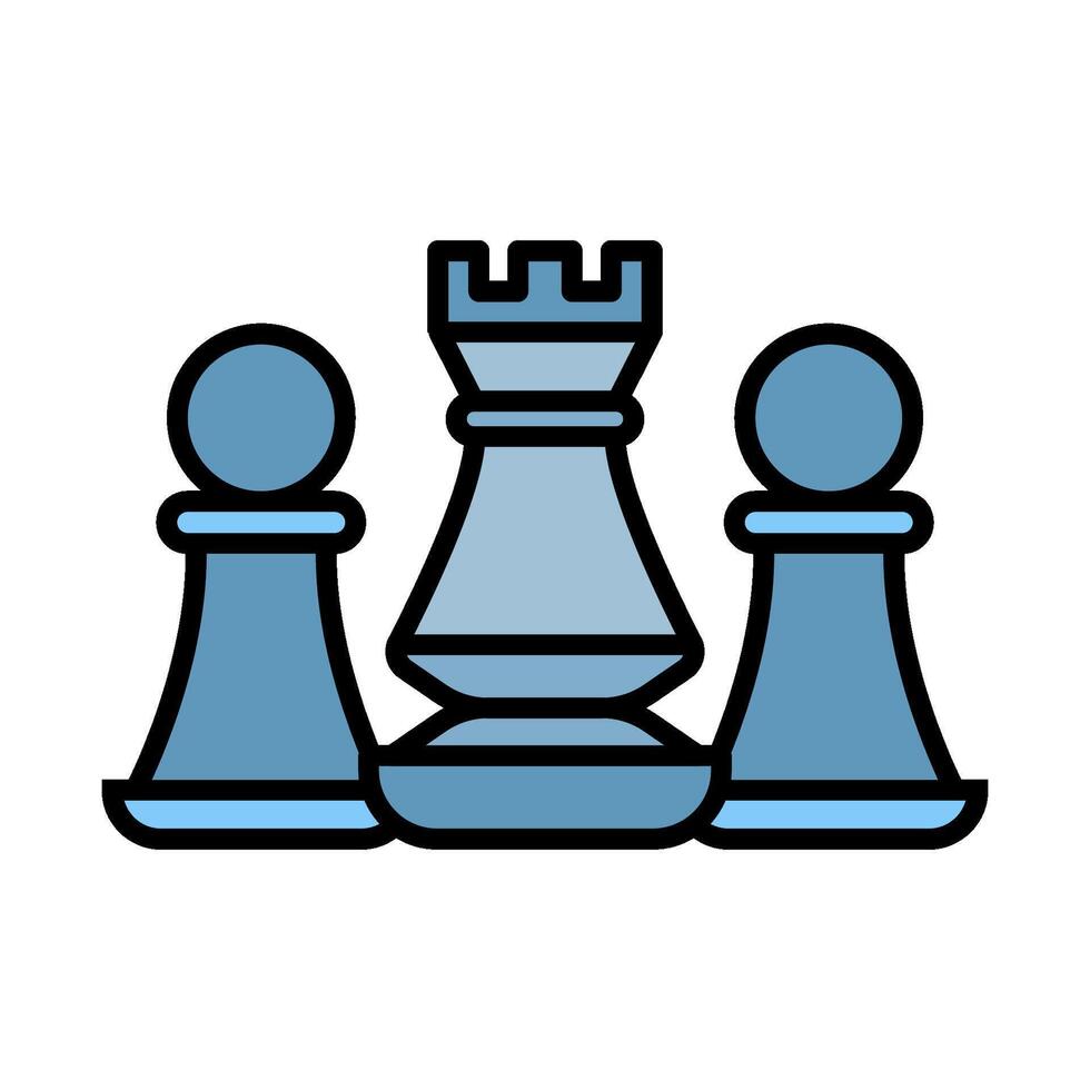 chess icon color symbol design template vector