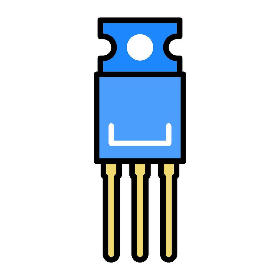 voltage regulator icon flat design template vector