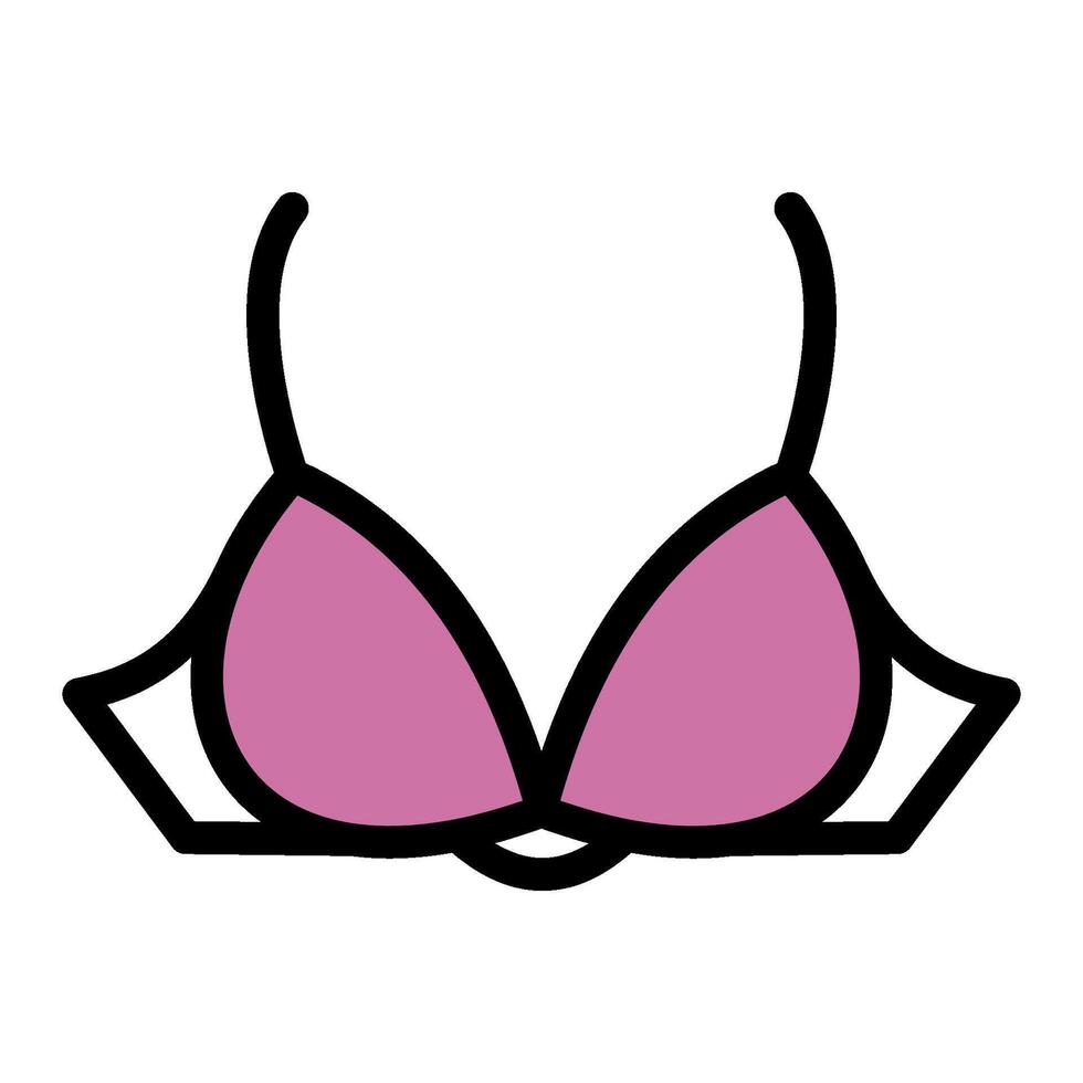 bra, Underwear icon black and color symbol design template vector