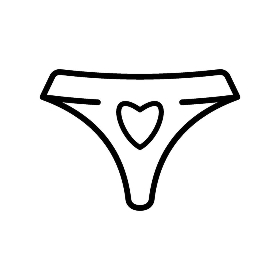 panties underwear icon line flat design template vector
