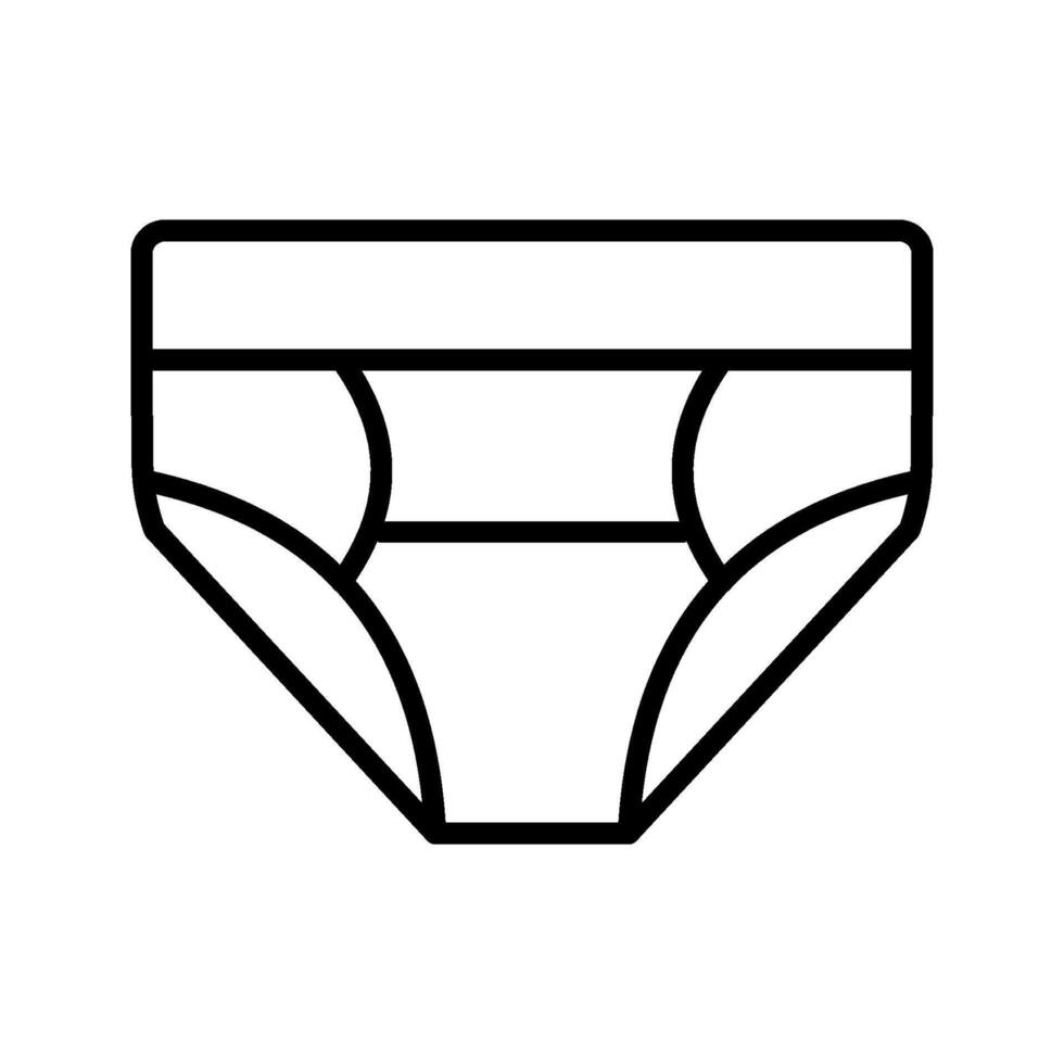 brief underwear , fashion icon line symbol design template vector