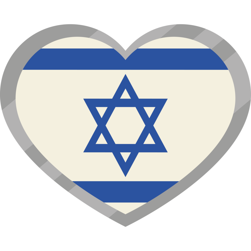 Israel flag heart icon design png