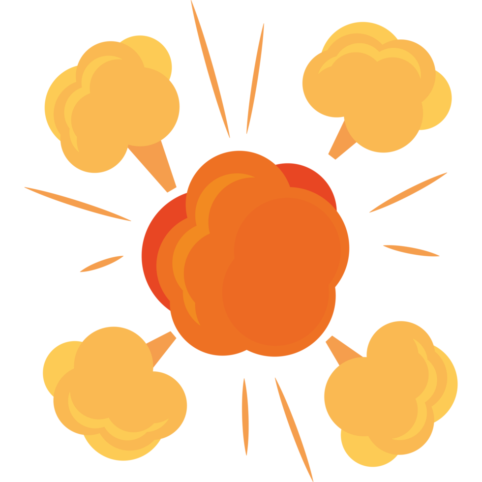 explosion effect comic icon isolated png