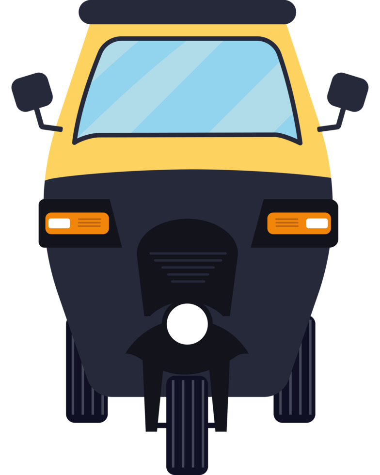 Rickshaw front view design png