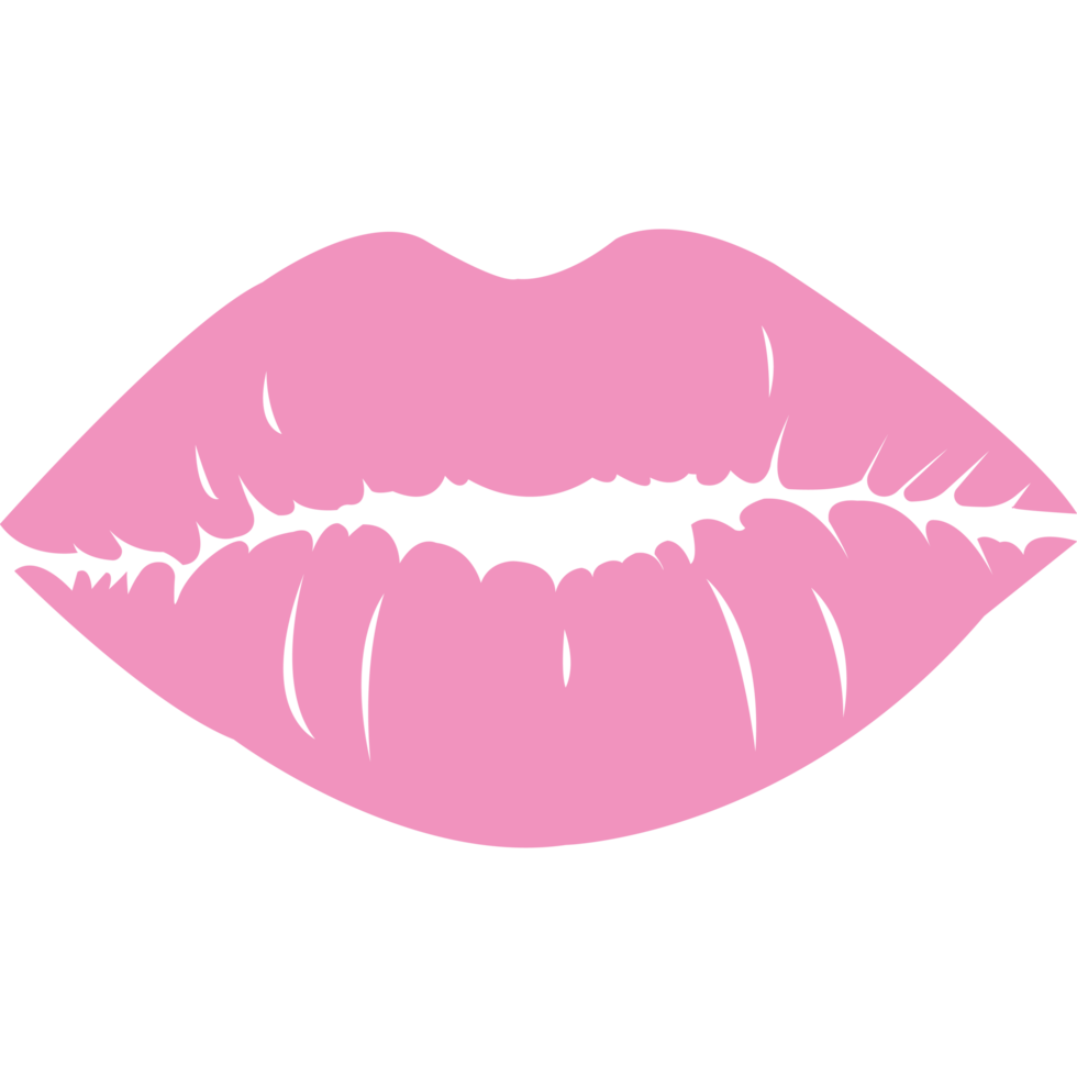 A pink lips icon isolated png