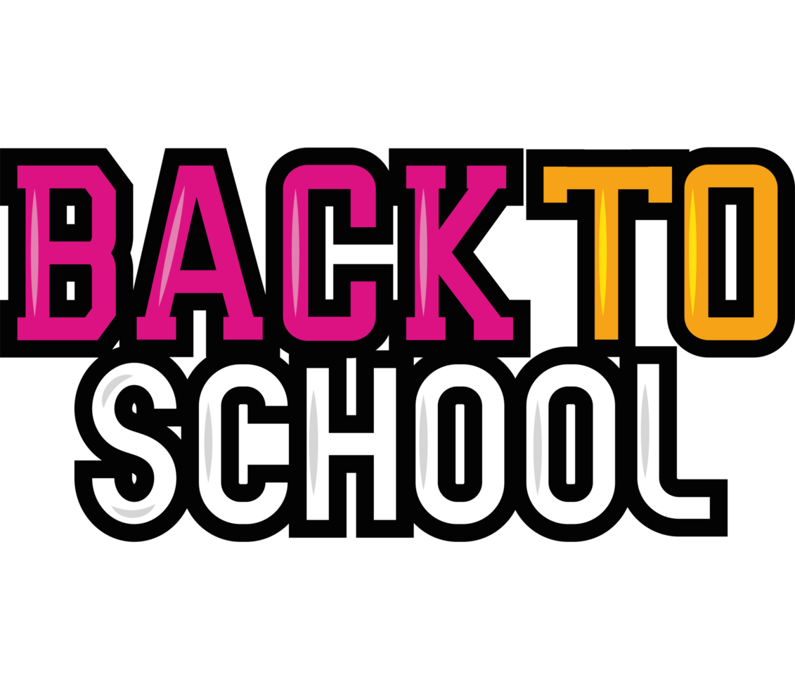 Back to school logo icon isolated png