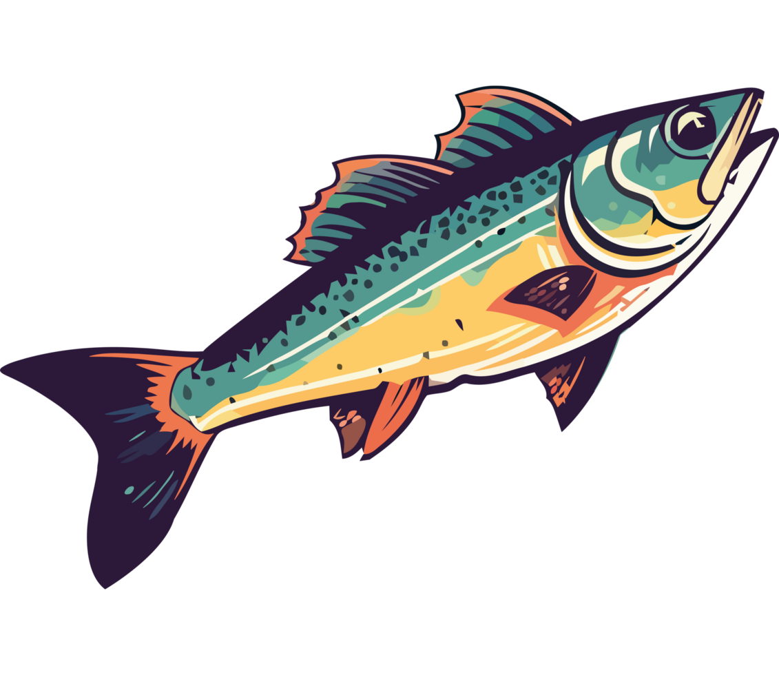 Underwater fish sea life icon isolated png