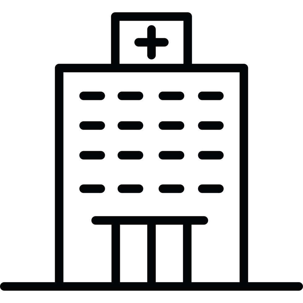 hospital building icon isolated png