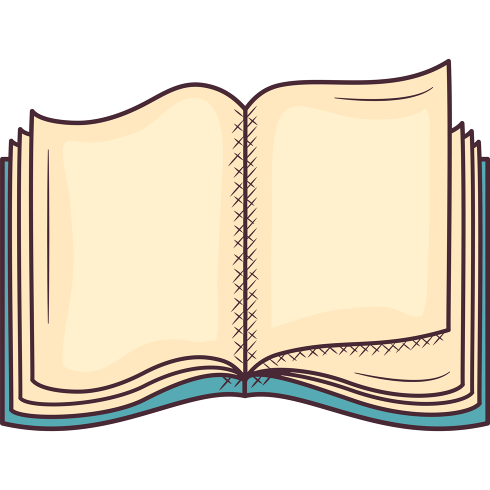 poetry book open isolated illustration png