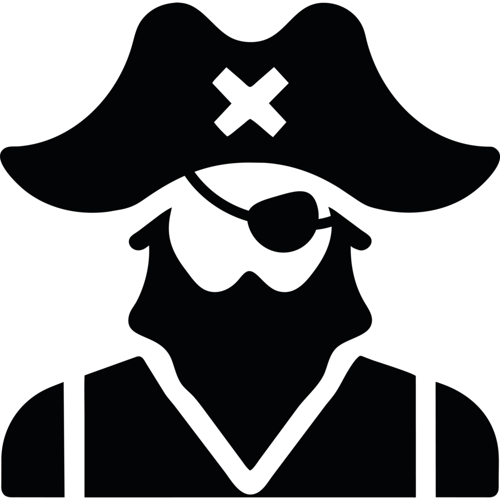 pirate character halloween silhouette style icon png