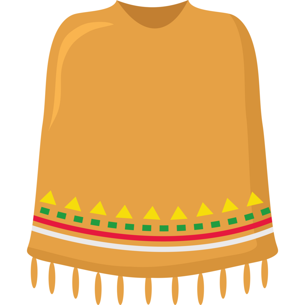 cute poncho illustration isolated png