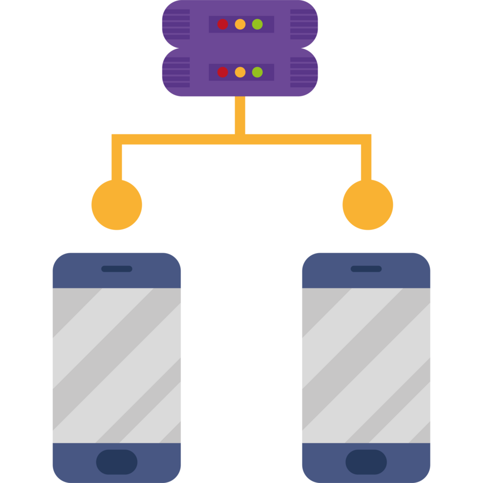 phone data base icon isolated png