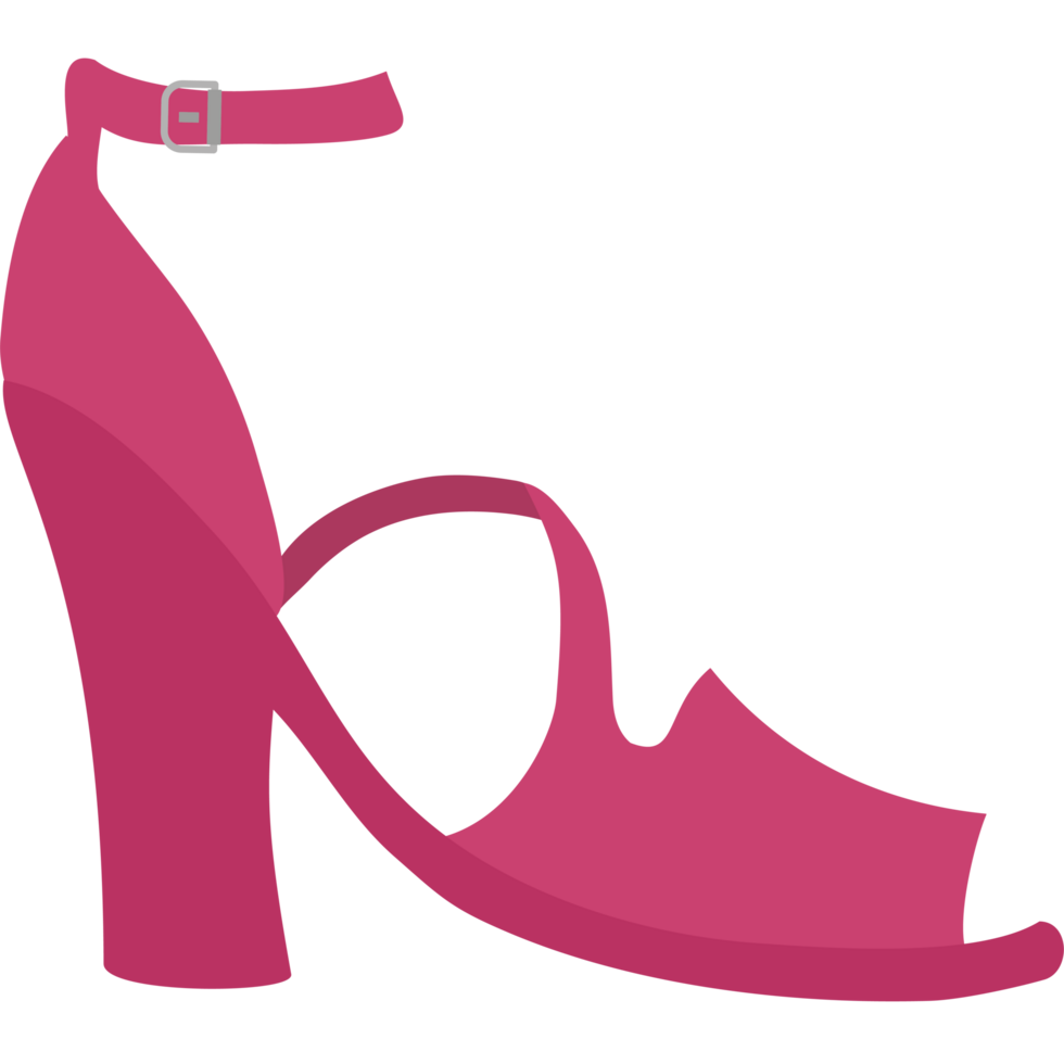 Pink high heel shoe illustration isolated png