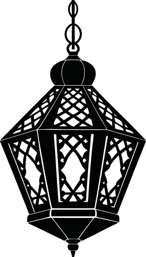 Traditional Moroccan Light Silhouette vector