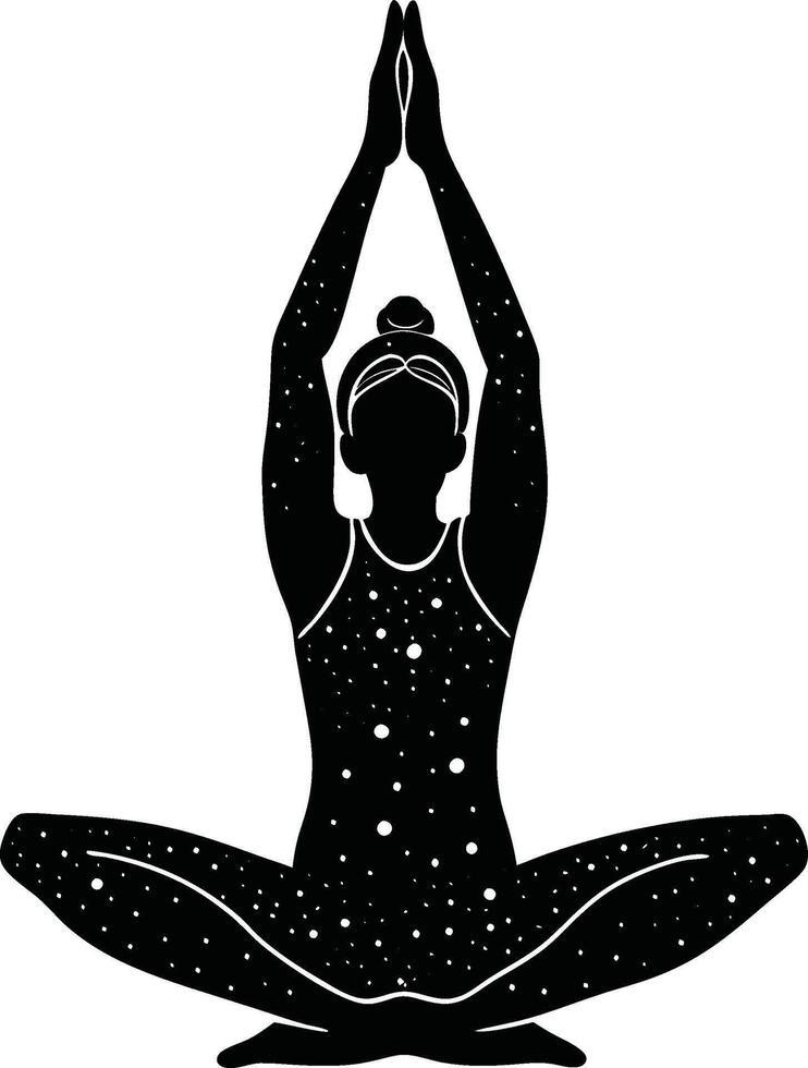 Yoga woman silhouette silhouette illustration vector