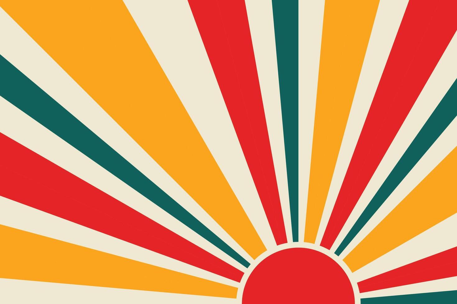Sunburst retro abstract background, sun retro design background, vector