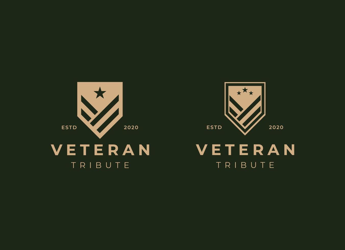 Veteran Army Patriotic Emblem Badge Label logo vector