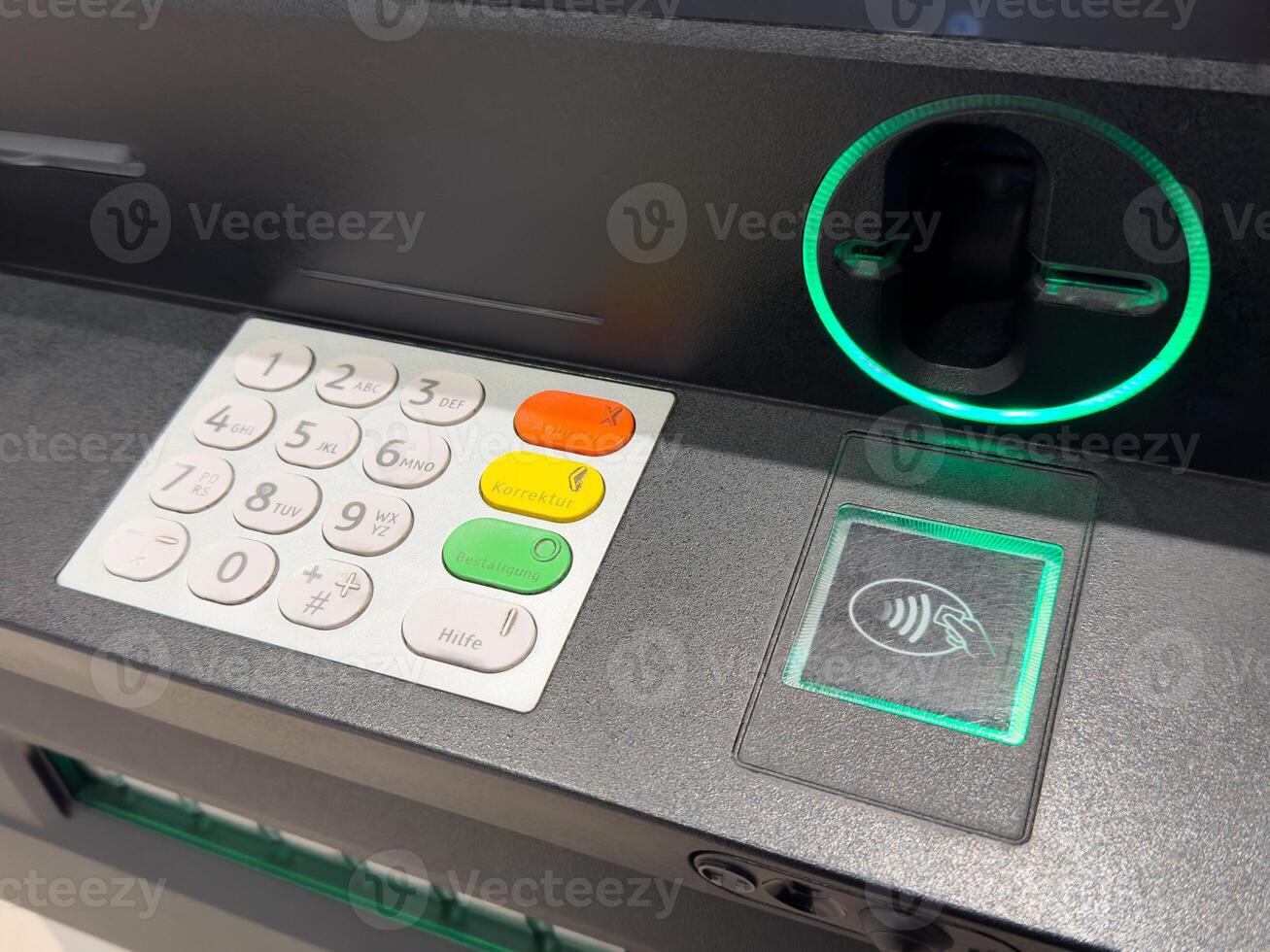 Atm keypad and card reader with contactless payment functionality photo