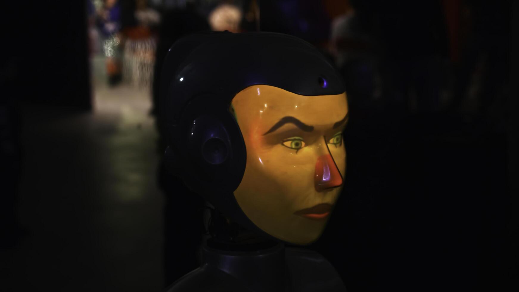 Tokyo- Japan, 01.03.2023. HDR. New robot models presented at a special festival that move their heads and blink. Use only for editorial. photo