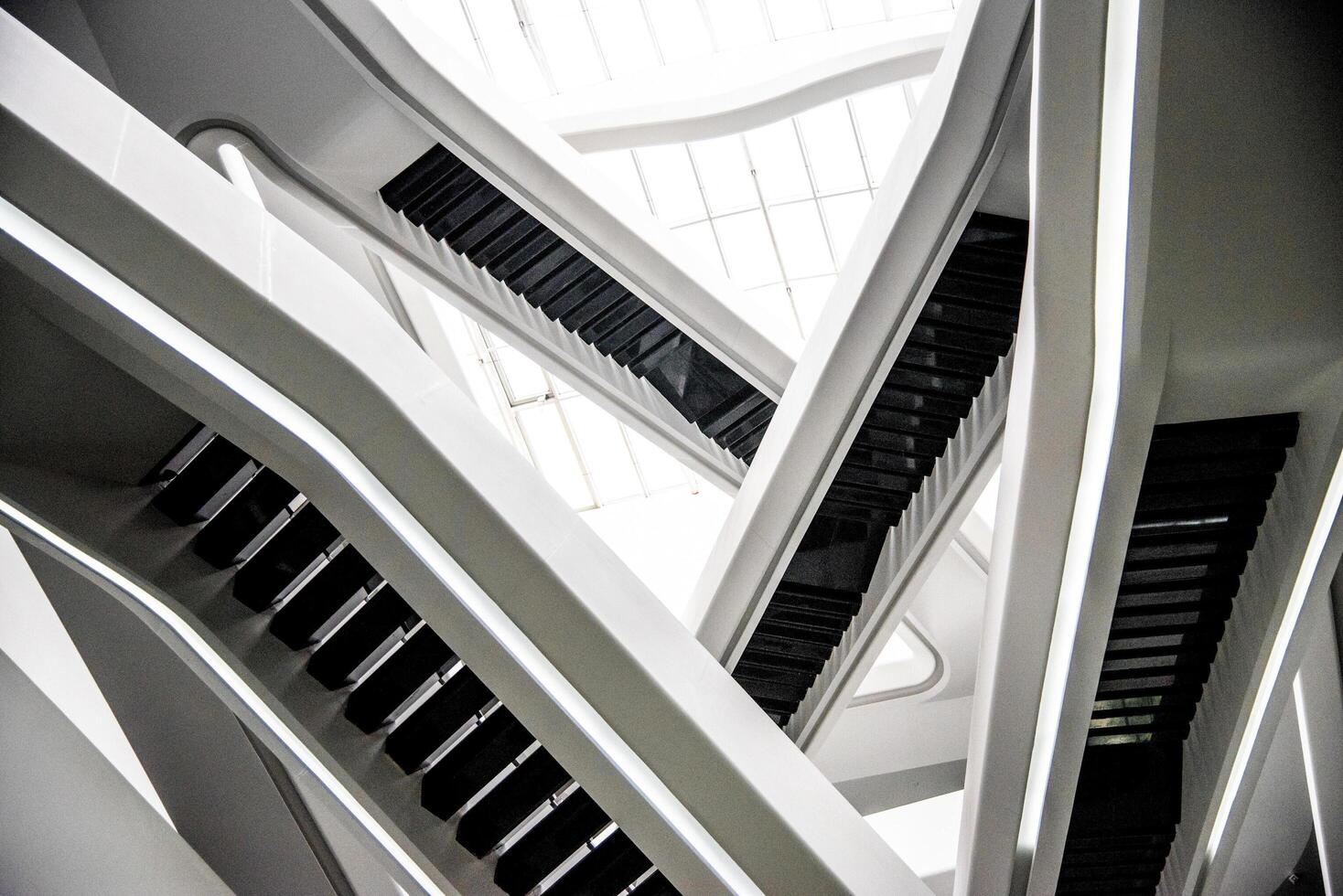 Moscow, Russia, Jule 2017, interior Dominion nice Tower Center architect Zaha Hadid photo
