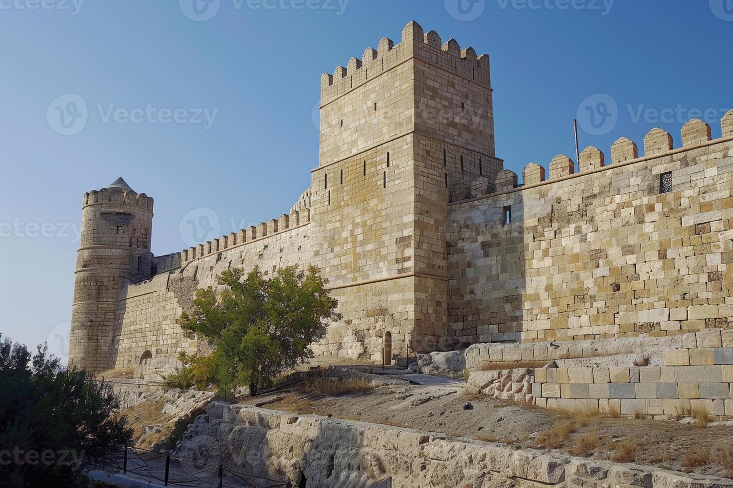 The citadel of qaitbay standing guard on the mediterranean coast of alexandria photo