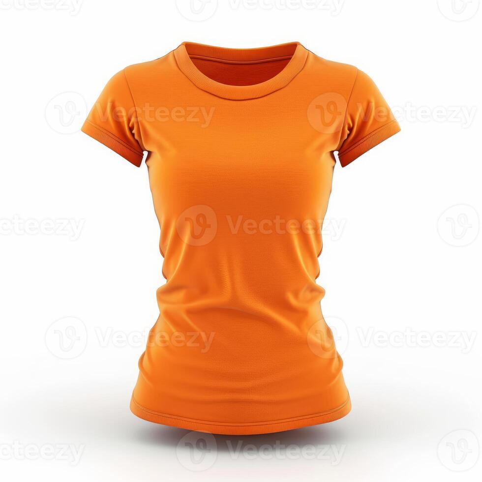 Simple orange t shirt, perfect for displaying your custom design or logo photo