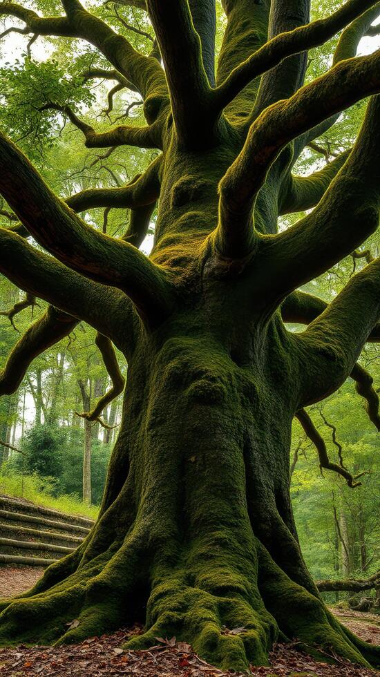 The tree is green photo