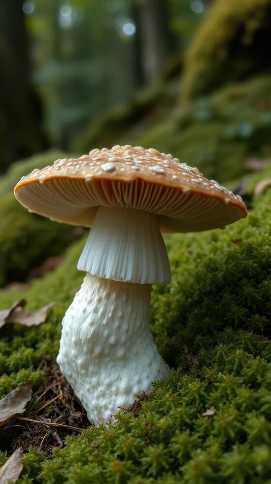 A mushroom on the ground photo