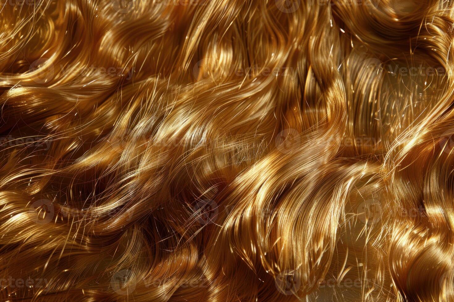 Blond wavy hair texture creating a flowing pattern photo